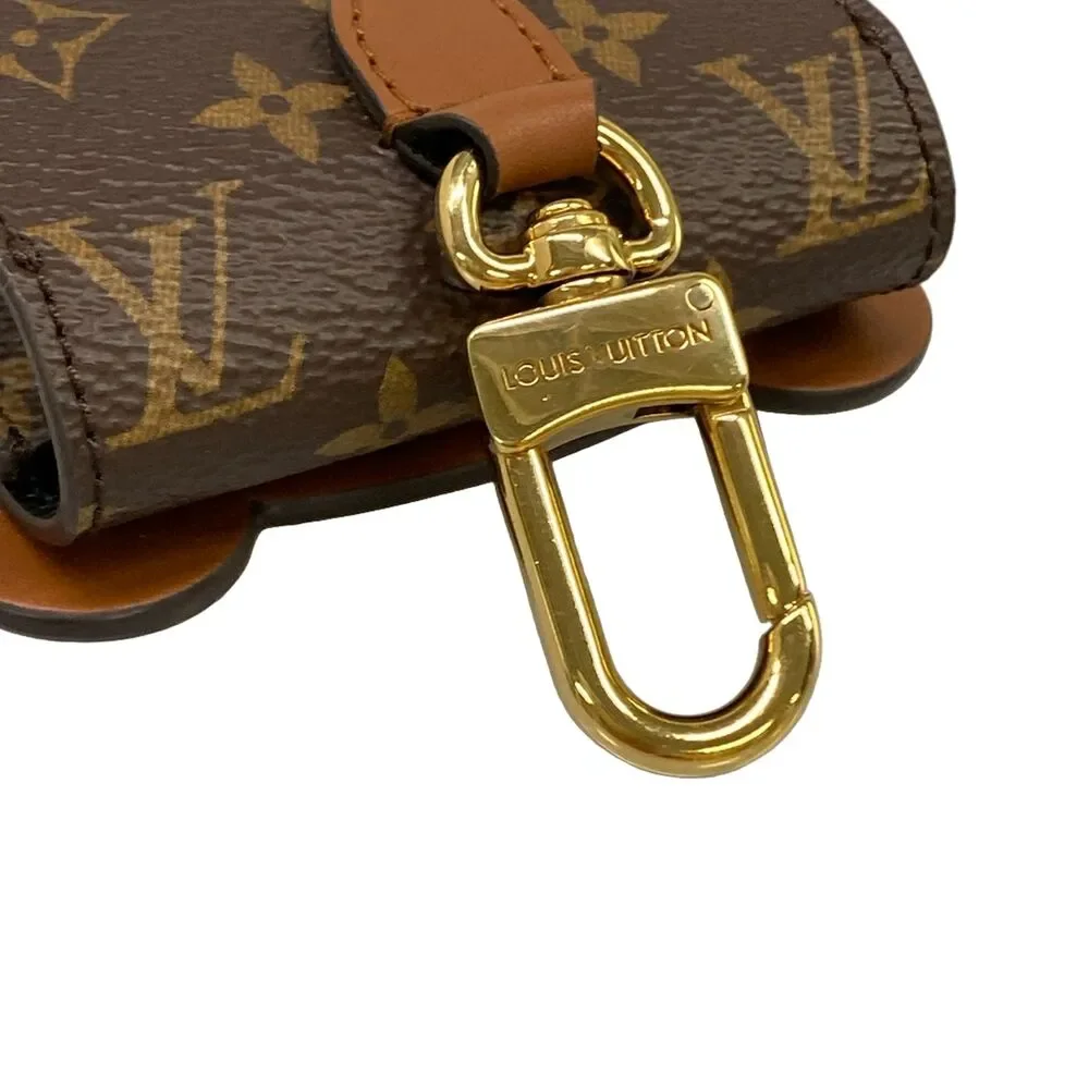 Louis Vuitton Keychain Earphone Pouch LV Bear Monogram Pouch M01361 Brown